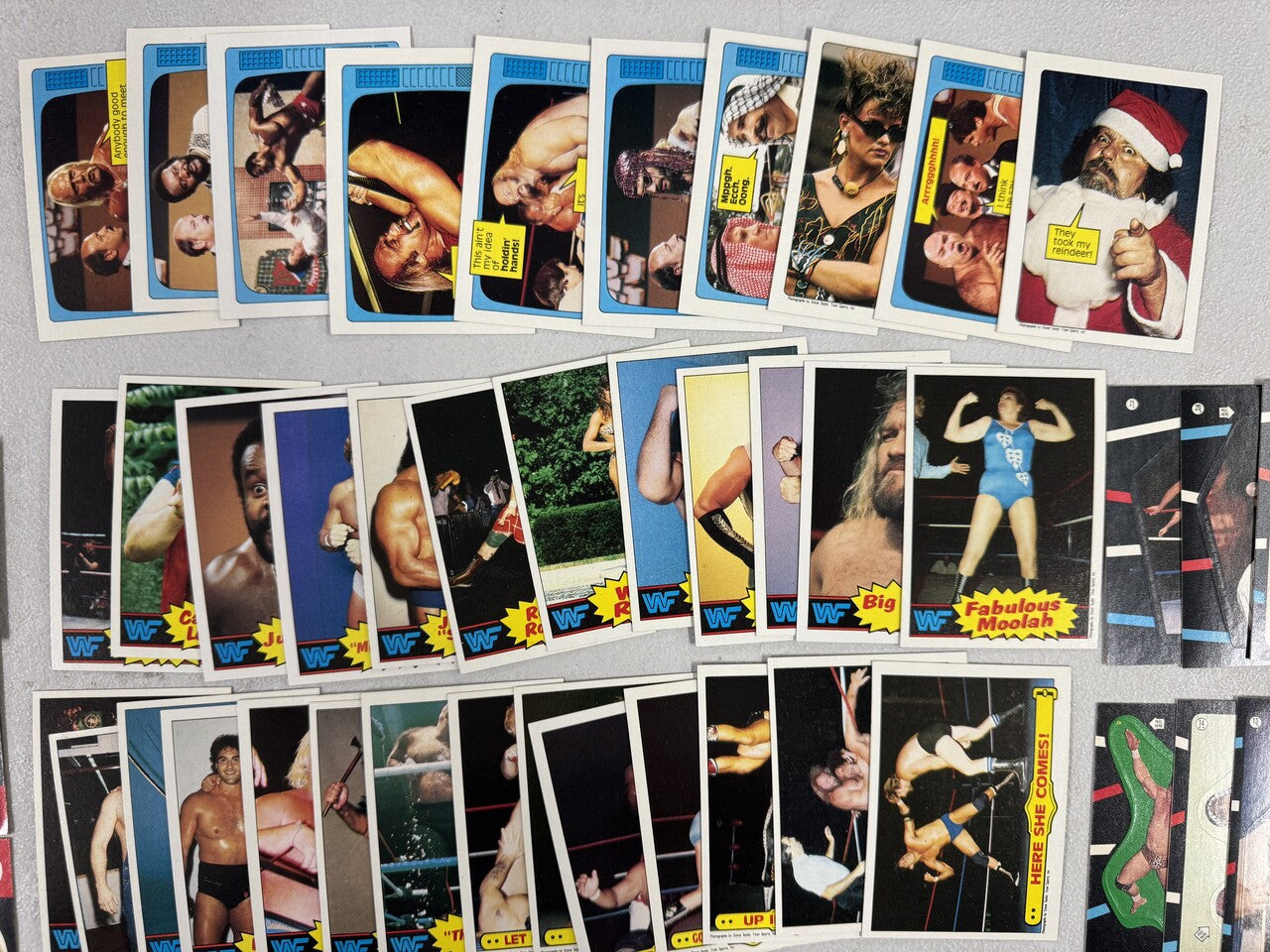 1985 Topps WWF Wrestling Partial Card Set (64/66) W/ Stickers (17/22) No Hogan