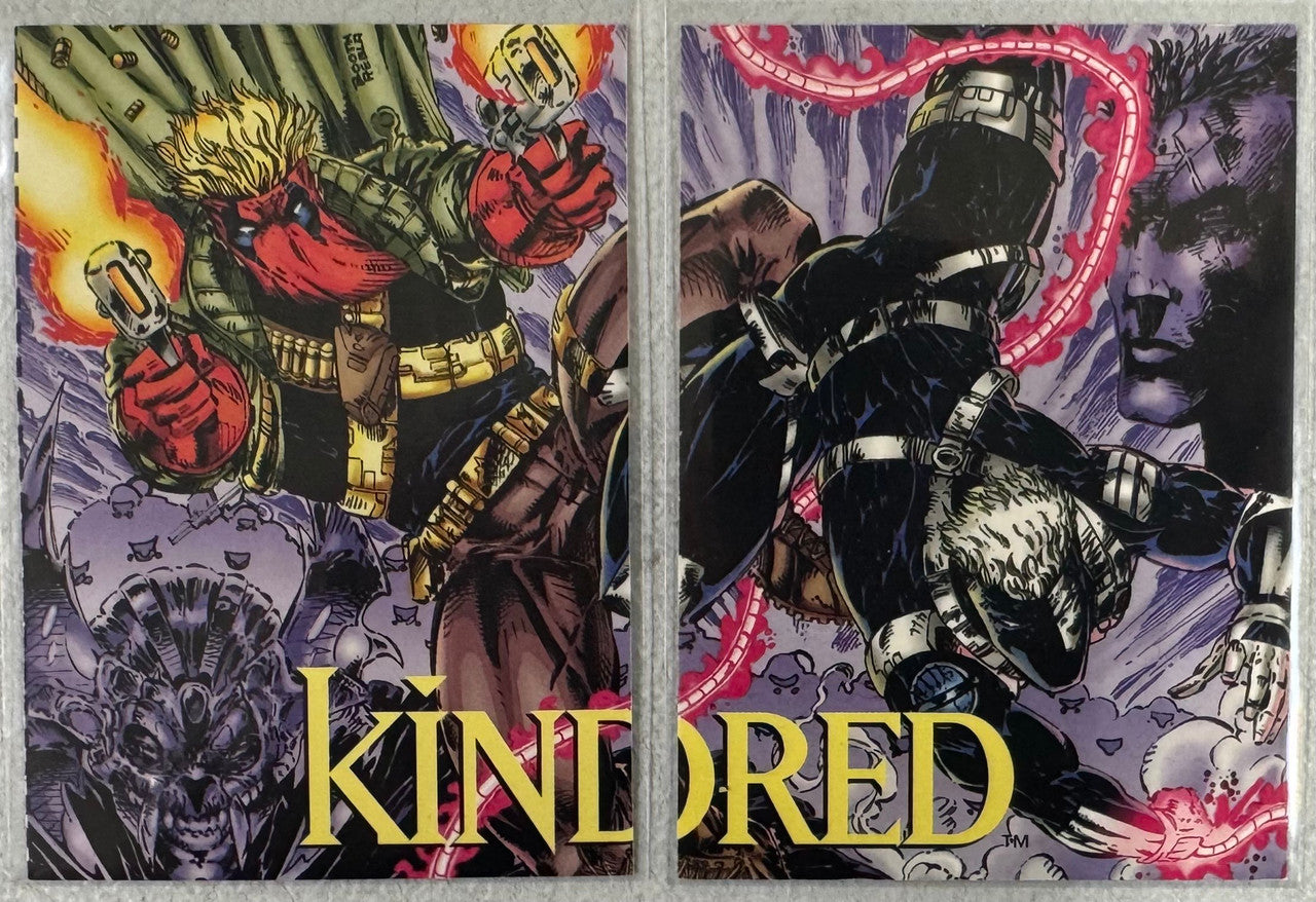 1993 Image Wizard Comics Kindred Left and Right Puzzle Promo Card Set