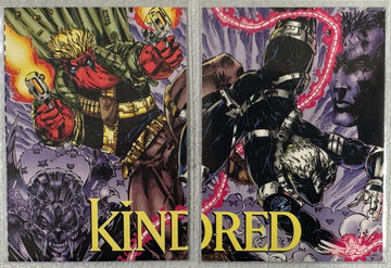 1993 Image Wizard Comics Kindred Left and Right Puzzle Promo Card Set