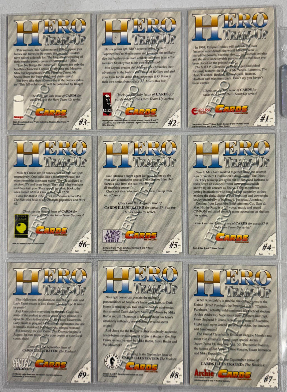 1994 Cards Illustrated Hero Team-Up Promo Card Set