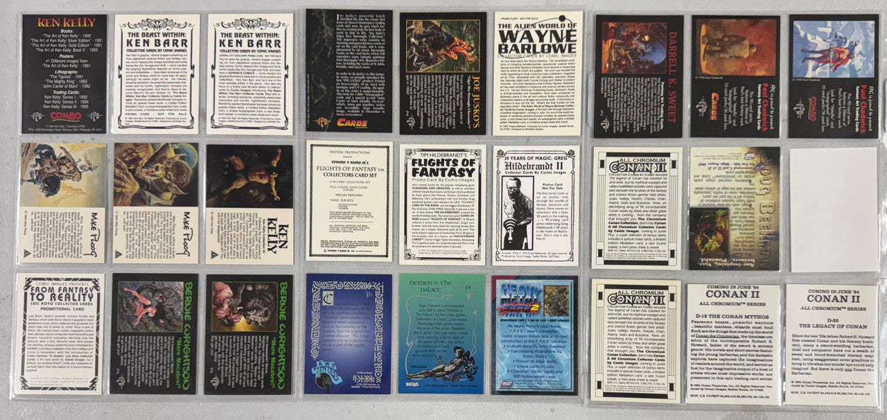 Medieval and Fantasy Collector Promo Card Lot, Conan, Wayne Barlow