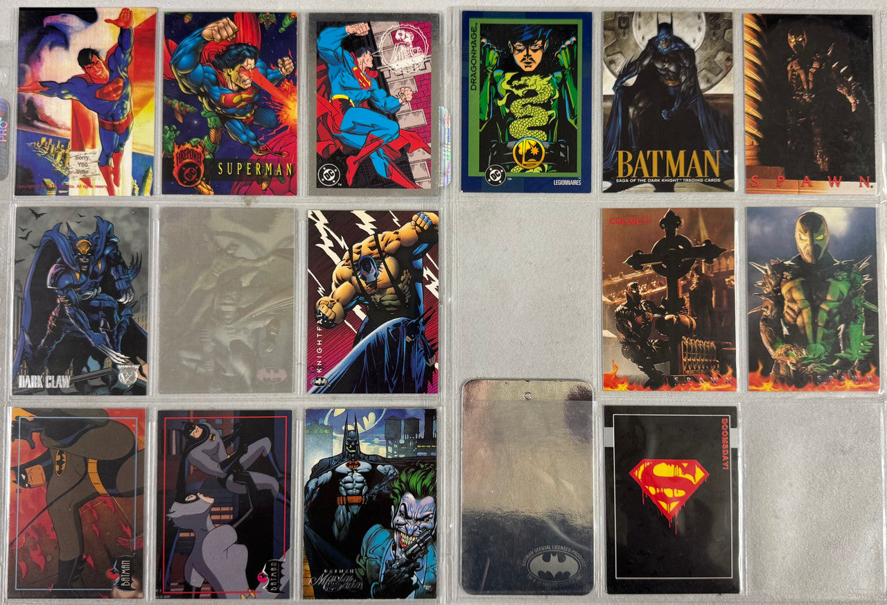 DC Comics Collector Card Promo Lot, Batman, Superman, Spawn