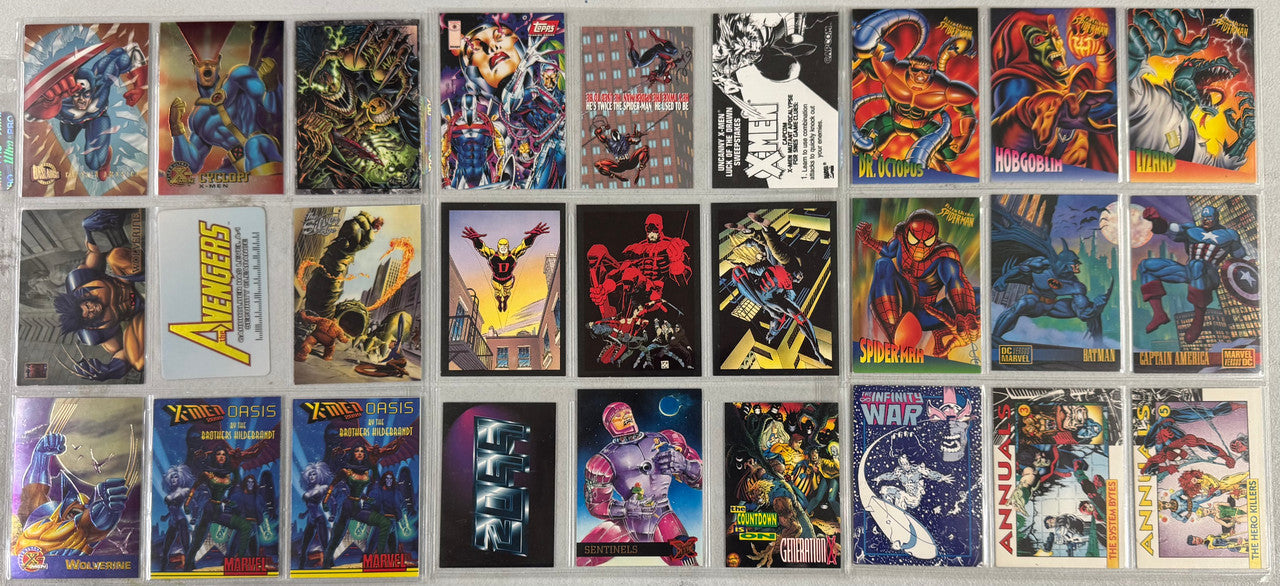 Marvel Comics Collector Card Promo Lot, Wolverine, Spider-Man, Daredevil