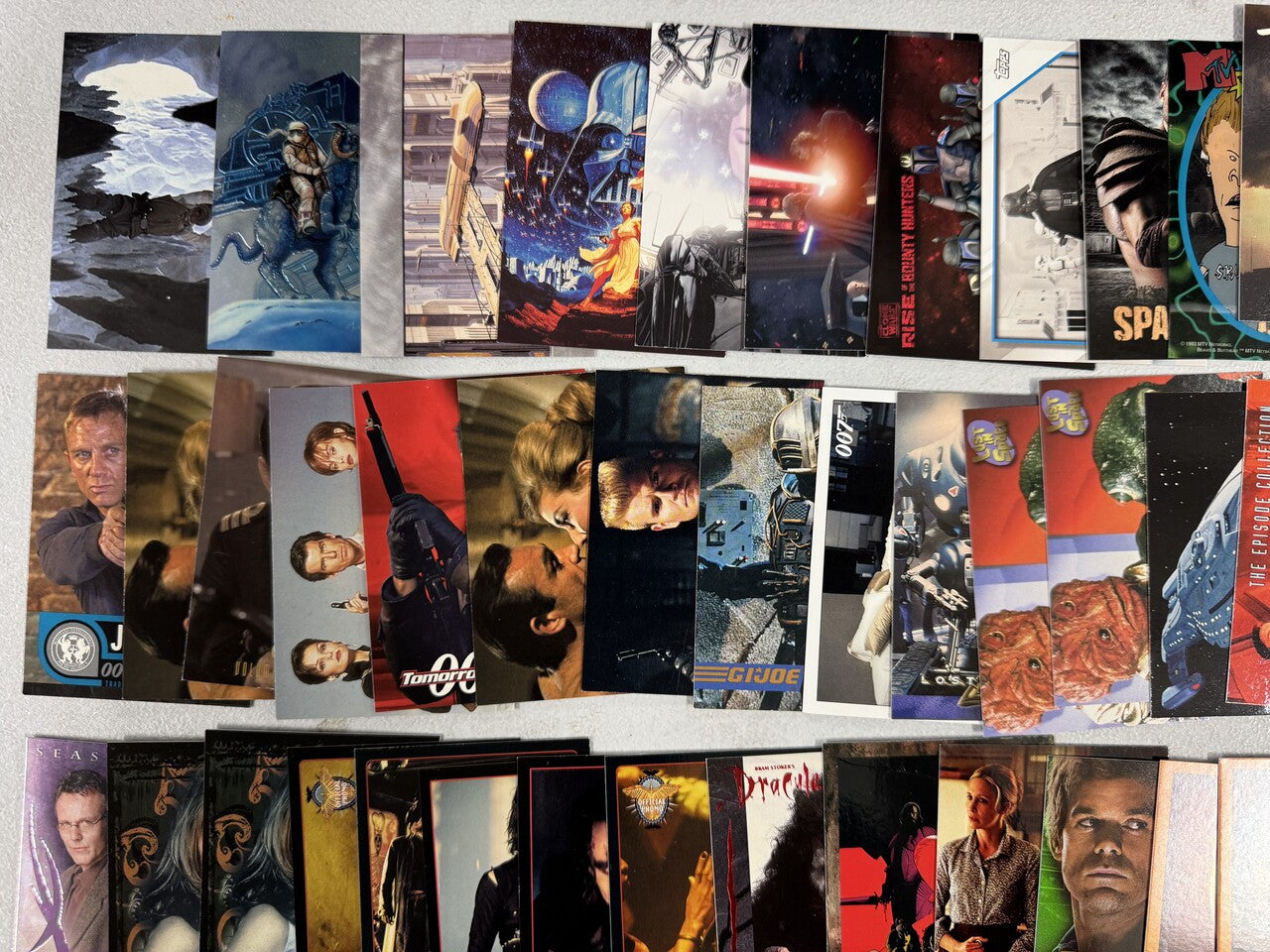 Movie and TV Show Collector Card Promo Lot, Dexter, Buffy, James Bond