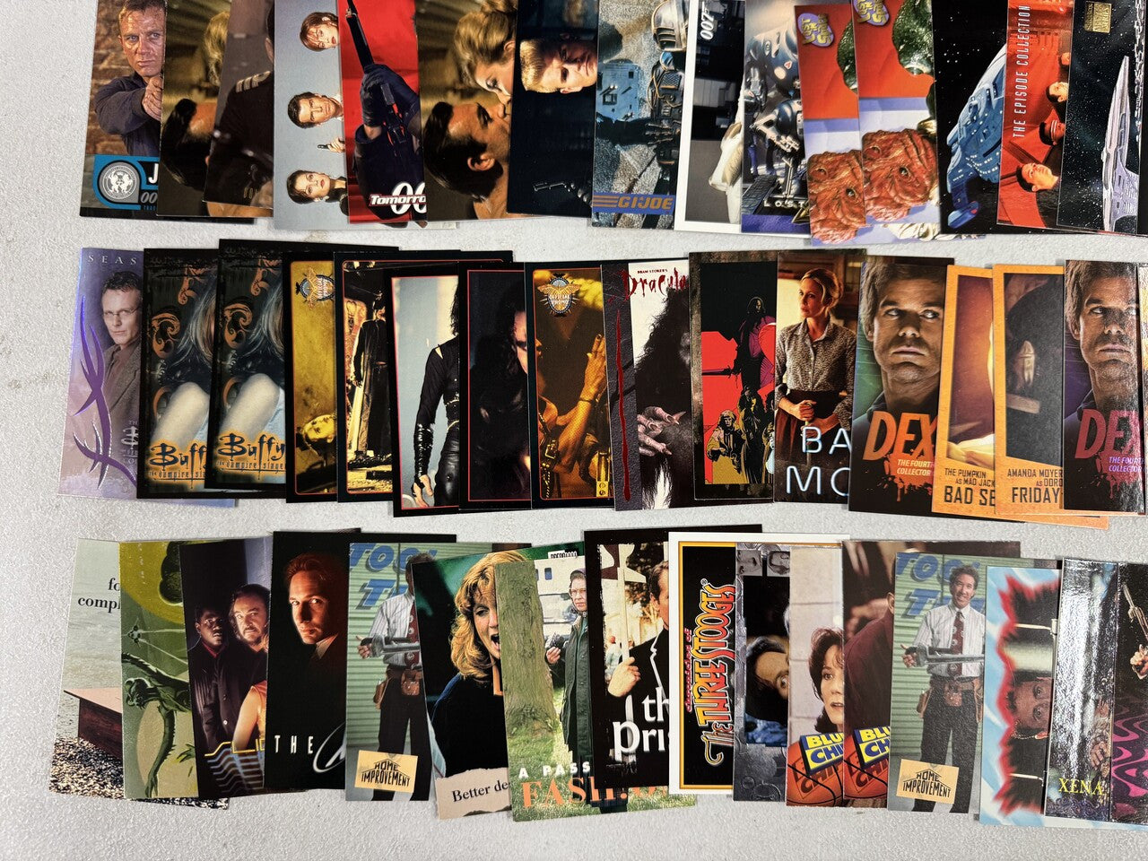 Movie and TV Show Collector Card Promo Lot, Dexter, Buffy, James Bond