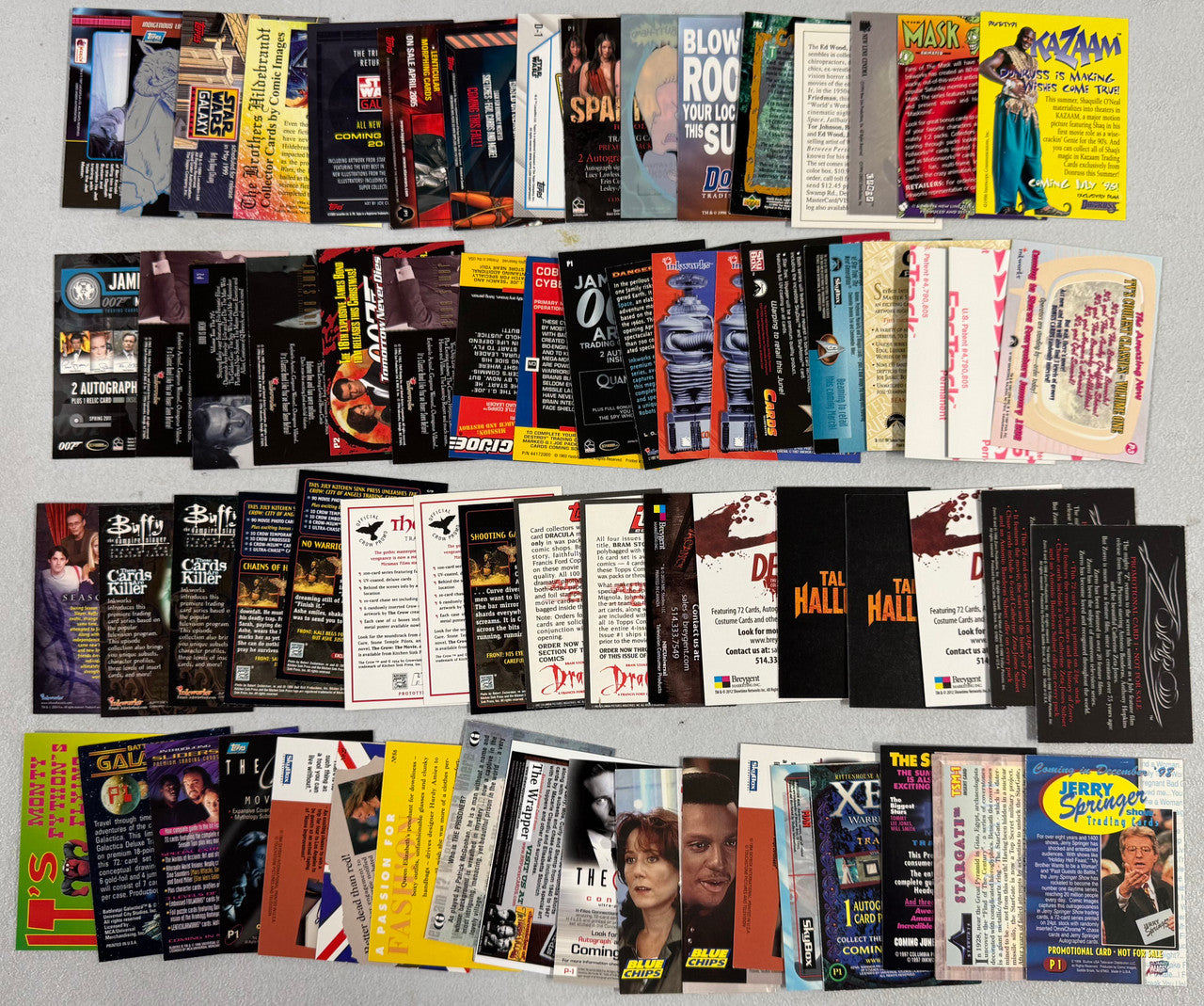 Movie and TV Show Collector Card Promo Lot, Dexter, Buffy, James Bond