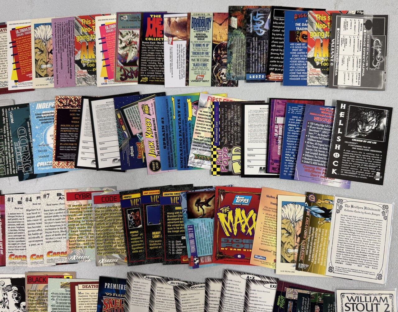 Wizard Magazine and Comic Book Artist Collector Card Promo Lot