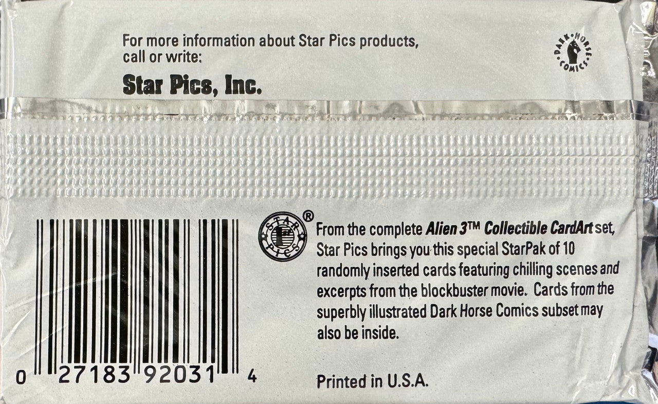 1992 Star Pics ALIEN 3 Wax Pack