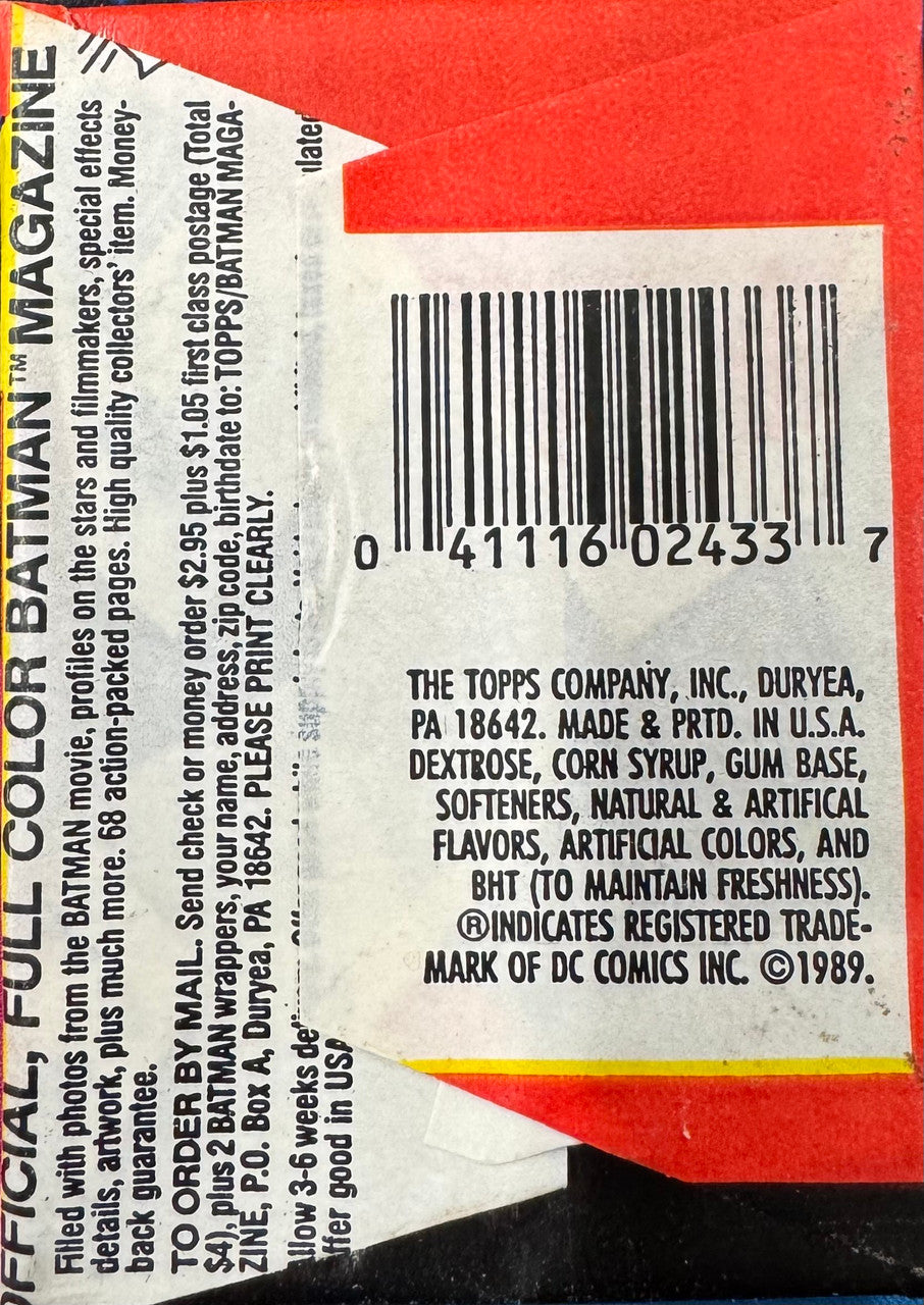 1989 Topps Batman Series 2 Wax Pack