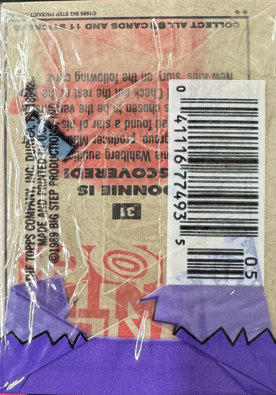 1989 Topps New Kids On The Block Wax Pack