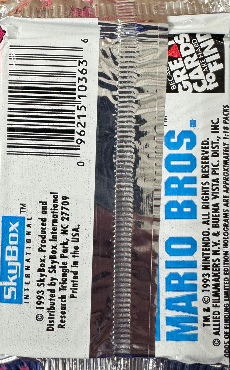1993 SkyBox Super Mario Brothers Wax Pack
