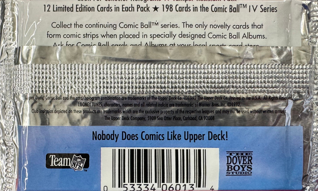1992 Upper Deck Looney Tunes Comic Ball Series 4 Wax Pack
