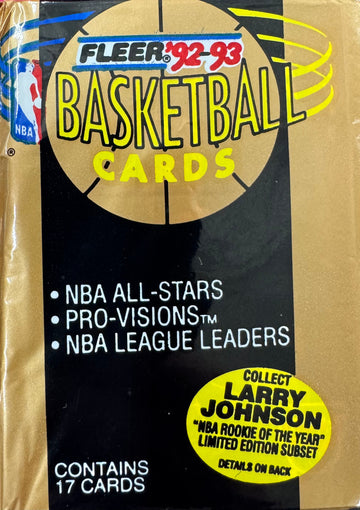 1992/93 Fleer Basketball Wax Pack (17-card)