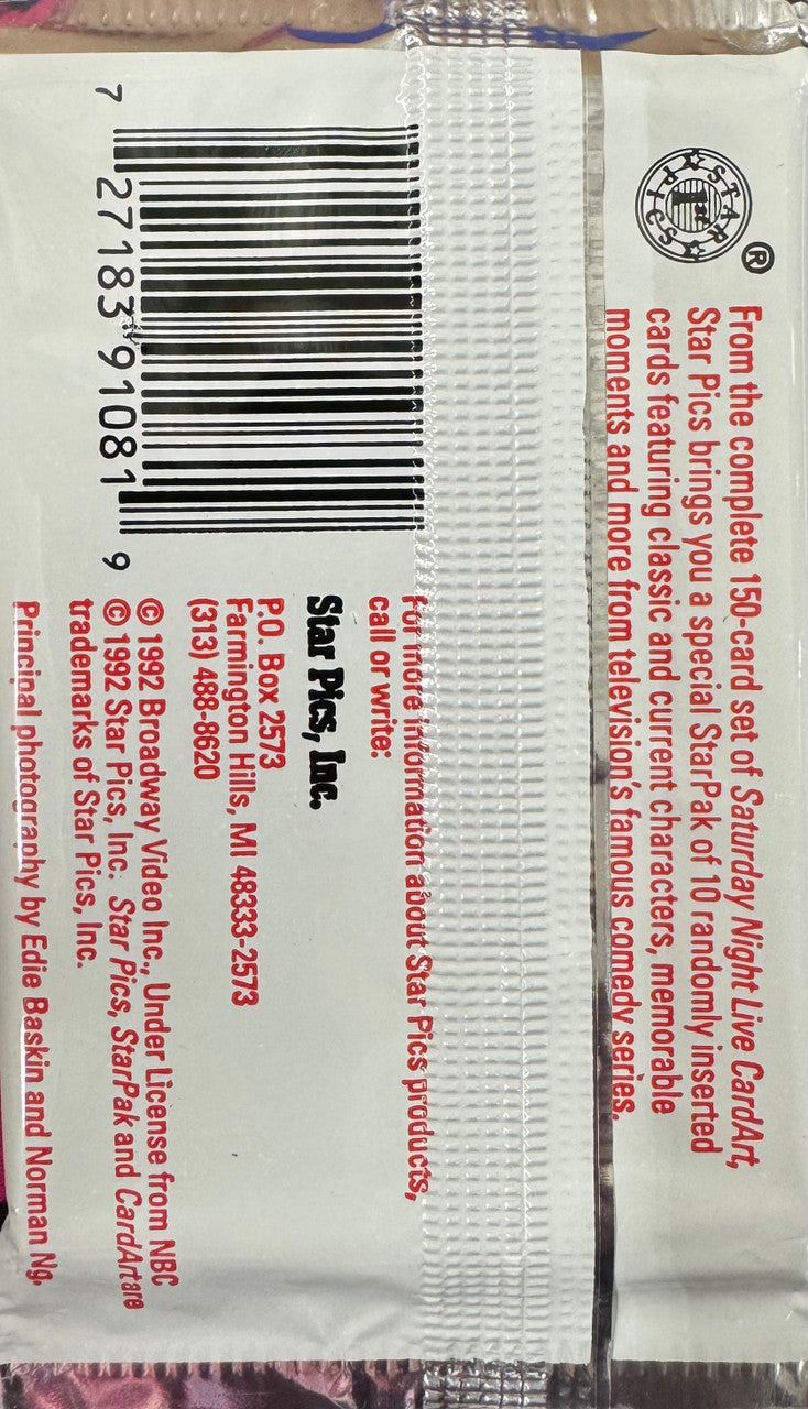 1992 Star Pics Saturday Night Live Wax Pack