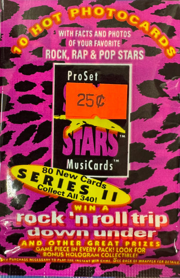 1991 Pro Set Super Stars MusiCards Series 2 Wax Pack