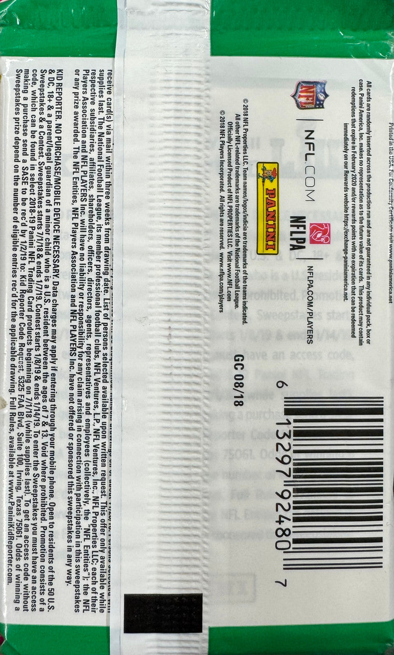 2018 Absolute Football Retail Pack (10 cards)