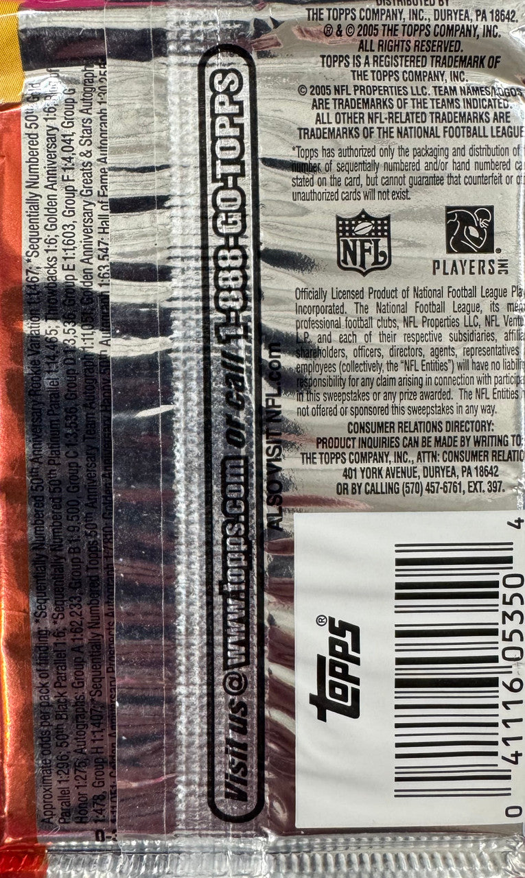 2005 Topps Football Hobby Pack