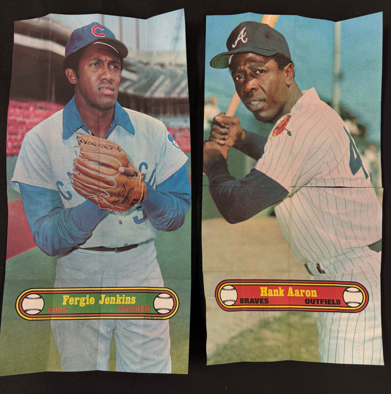 1972 Topps Baseball Posters Complete Set (24) w/ Box EX Overall