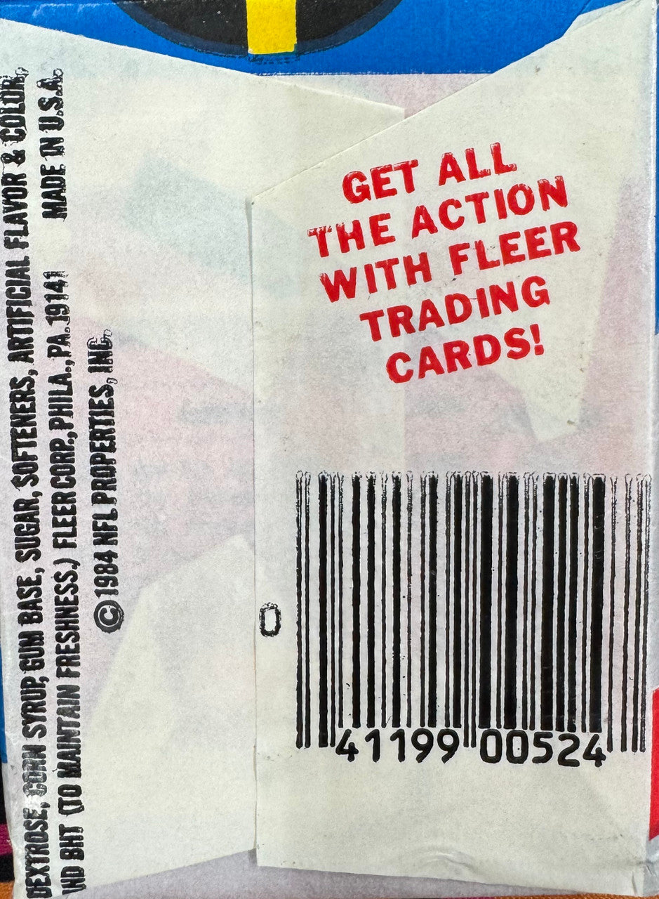 1984 Fleer Football Teams in Action Wax Pack