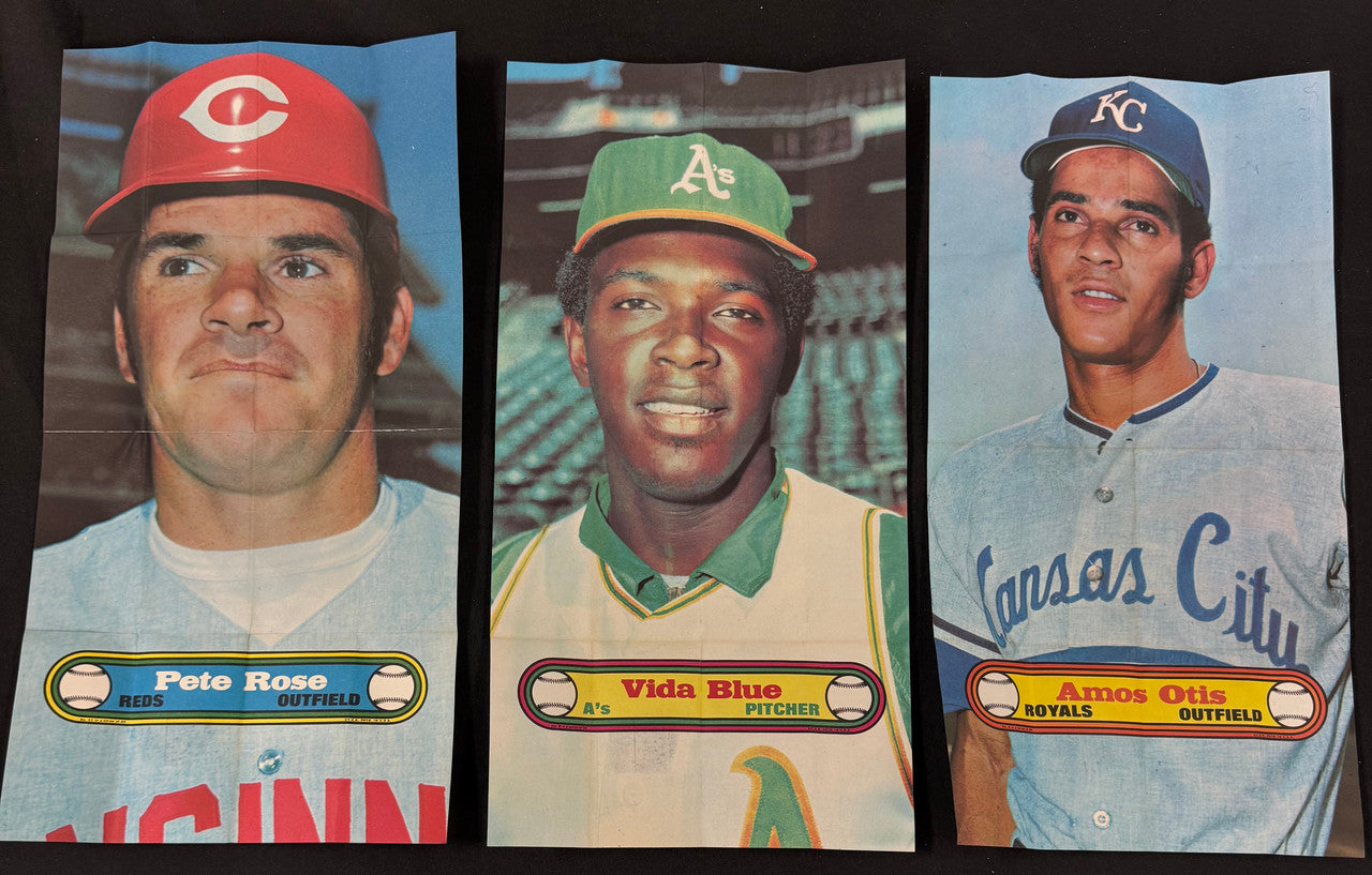 1972 Topps Baseball Posters Complete Set (24) w/ Box EX Overall