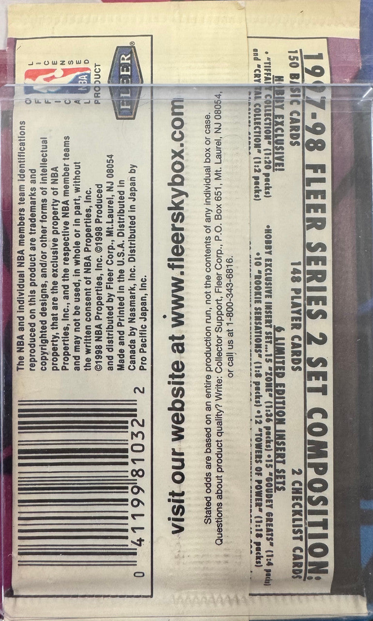 1997/98 Fleer Basketball Series 2 Hobby Pack