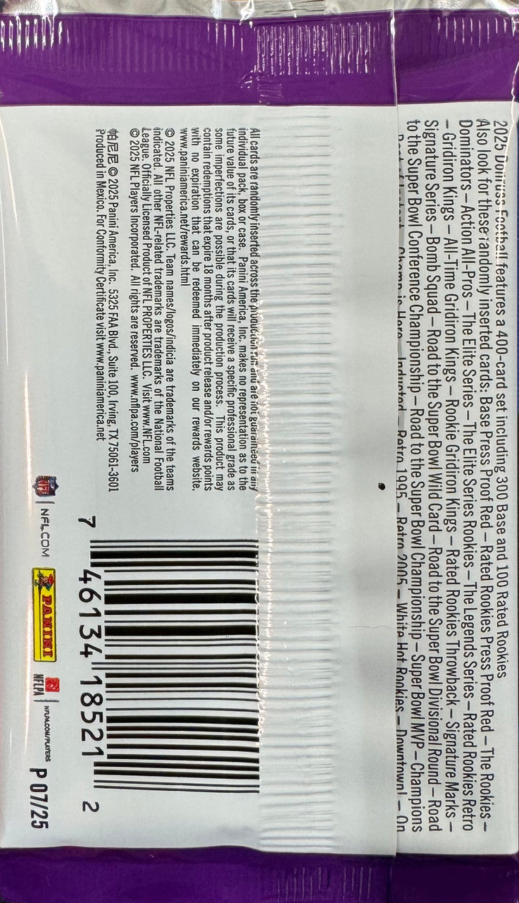 2025 Panini Donruss Football Retail Pack