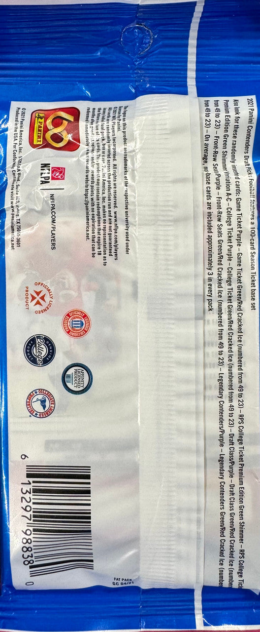 2021 Panini Contenders Draft Football Value Pack