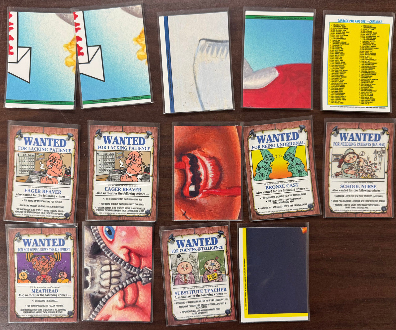 2021 Topps Chrome Garbage Pail Kids Blue Sapphire Card Lot