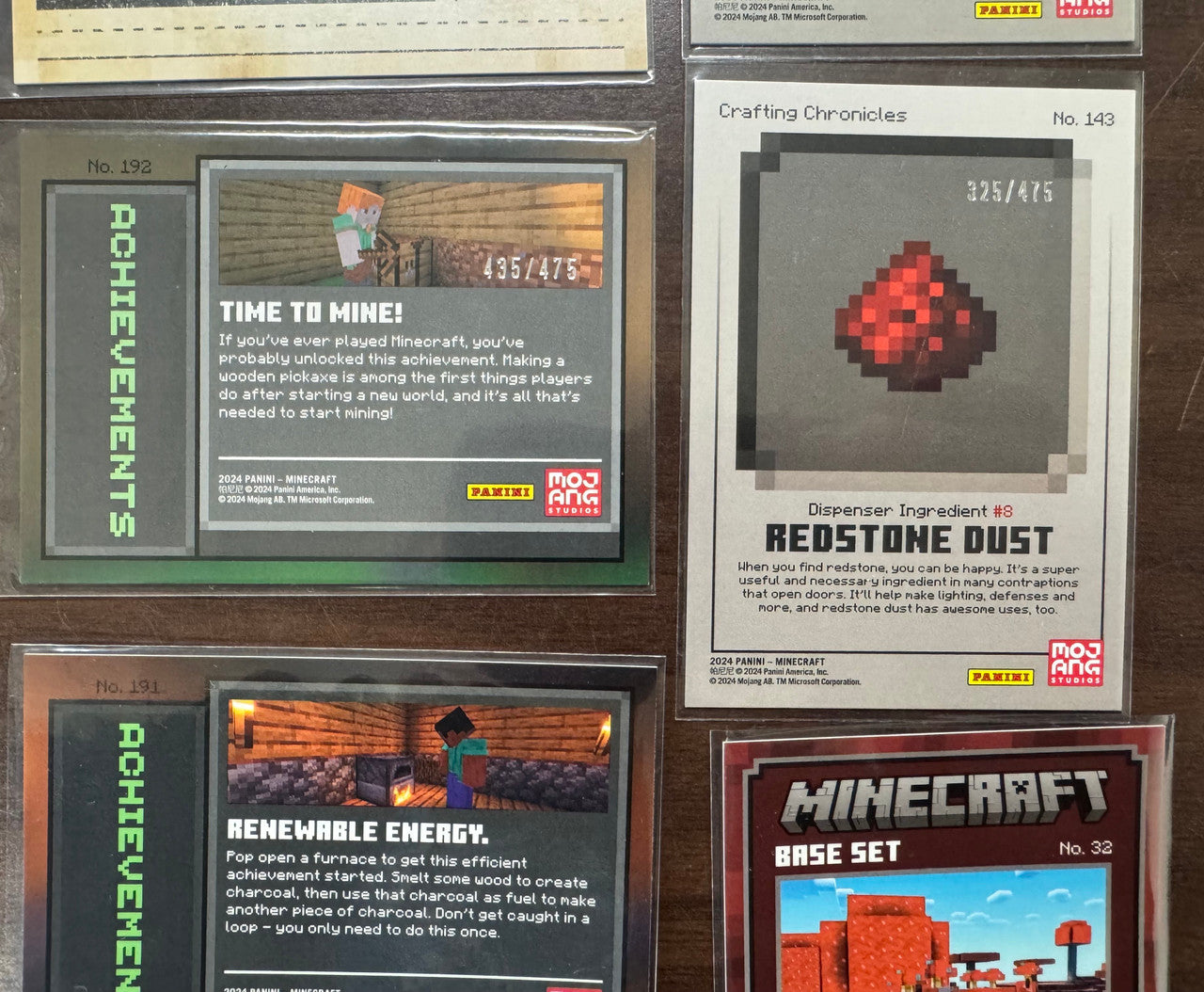 2024 Panini Minecraft Card Lot, Numbered, Pixel Prizm, Foil Inserts
