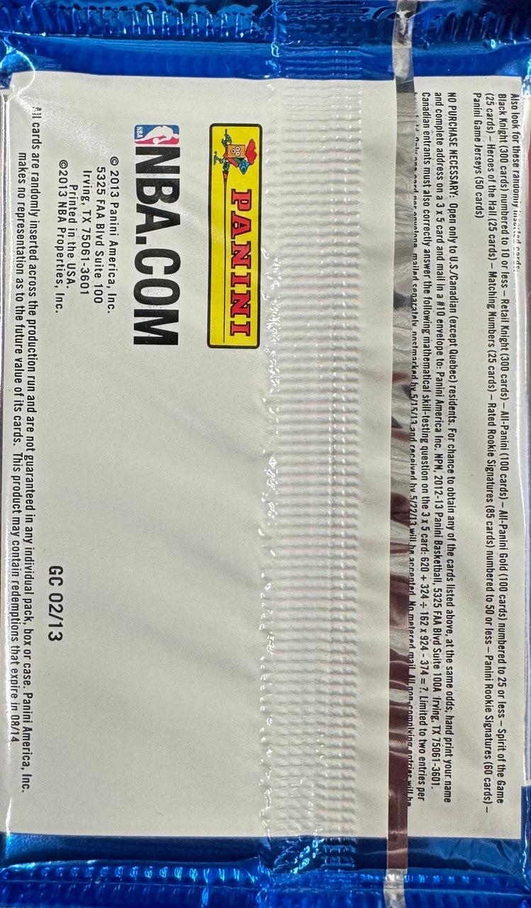 2012/13 Panini Basketball Retail Pack