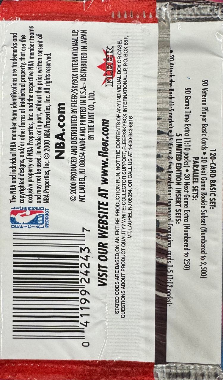 2000/01 Fleer Gametime Basketball Retail Pack
