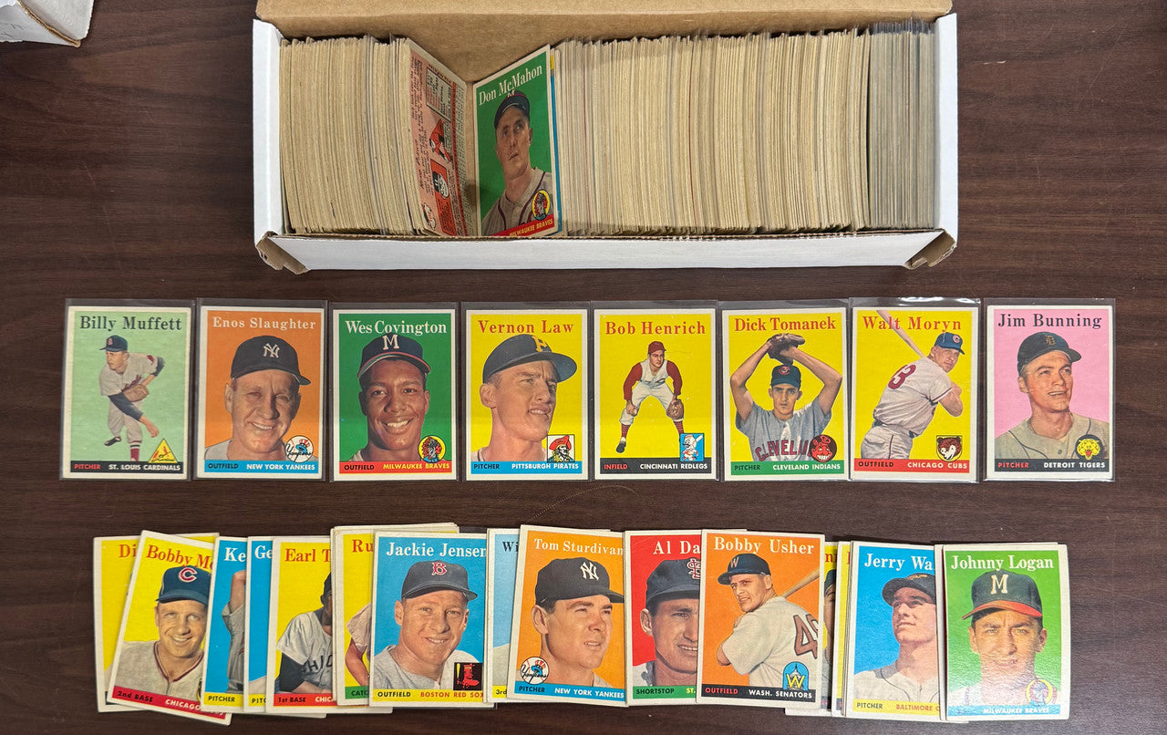 1958 Topps Baseball Near Complete Set (401/495) VG-EX
