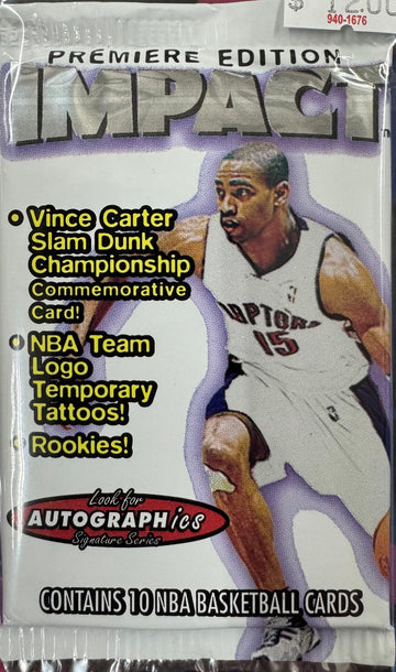 2000 Fleer Impact Premiere Edition Basketball Pack