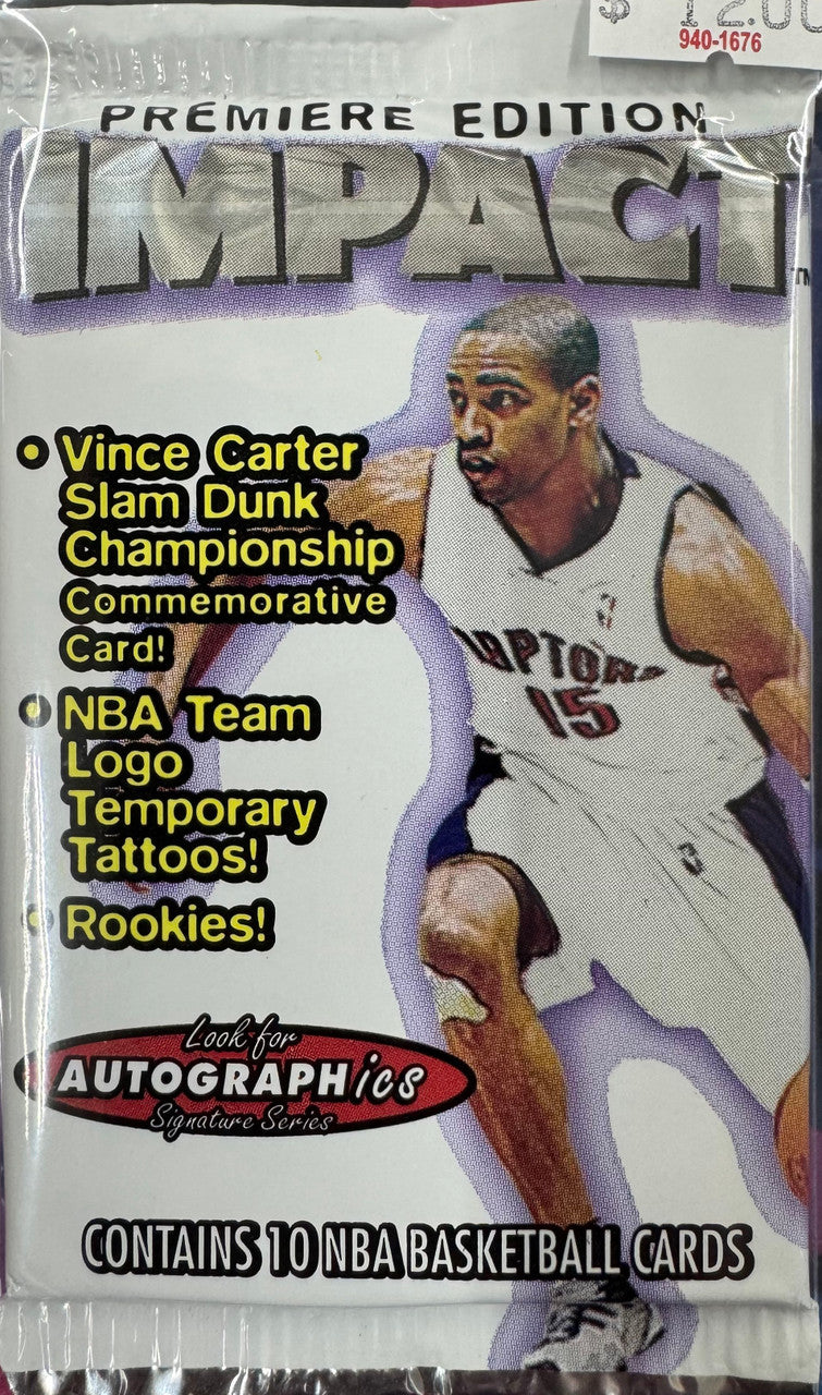 2000 Fleer Impact Premiere Edition Basketball Pack