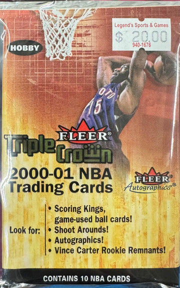 2000/01 Fleer Triple Crown Basketball Hobby Pack