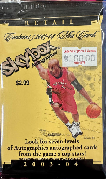 2003/04 Skybox Autographics Basketball Pack Retail