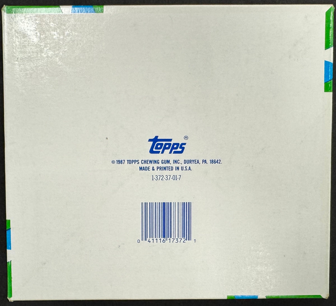 1987 Topps Baseball Cello Box New Unopened