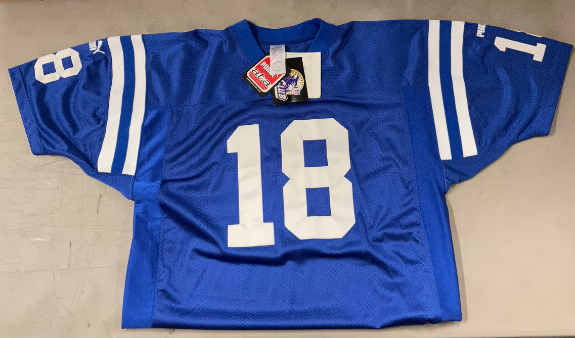 Peyton Manning Signed Autographed Blue Puma Jersey XL JSA