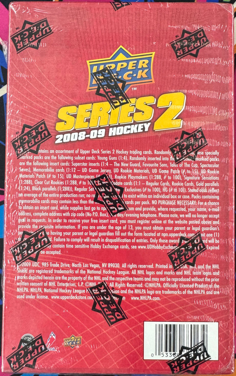 2008/09 Upper Deck Hockey Series 2 Hobby Box Factory Sealed