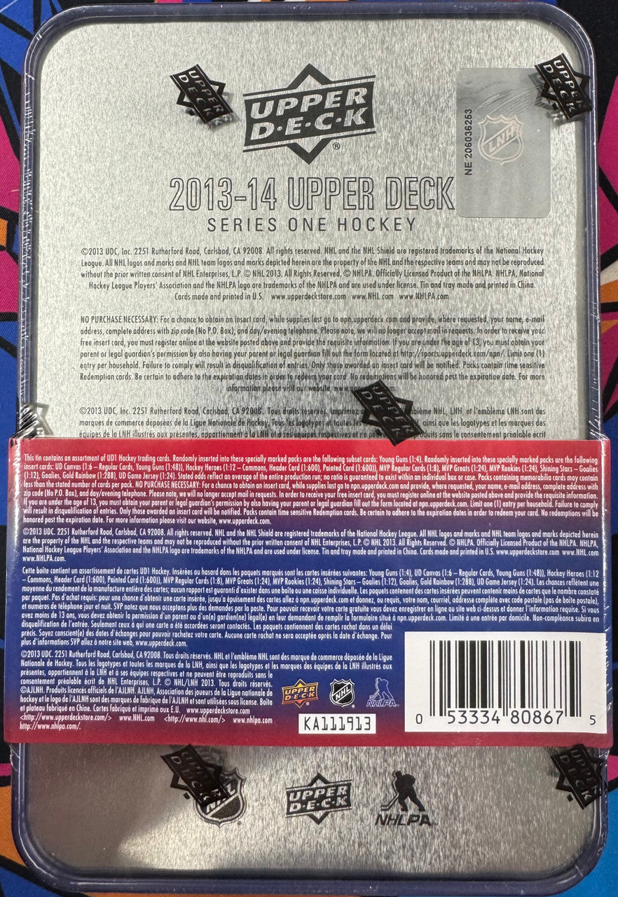 2013/14 Upper Deck Hockey Series 1 Tin Factory Sealed