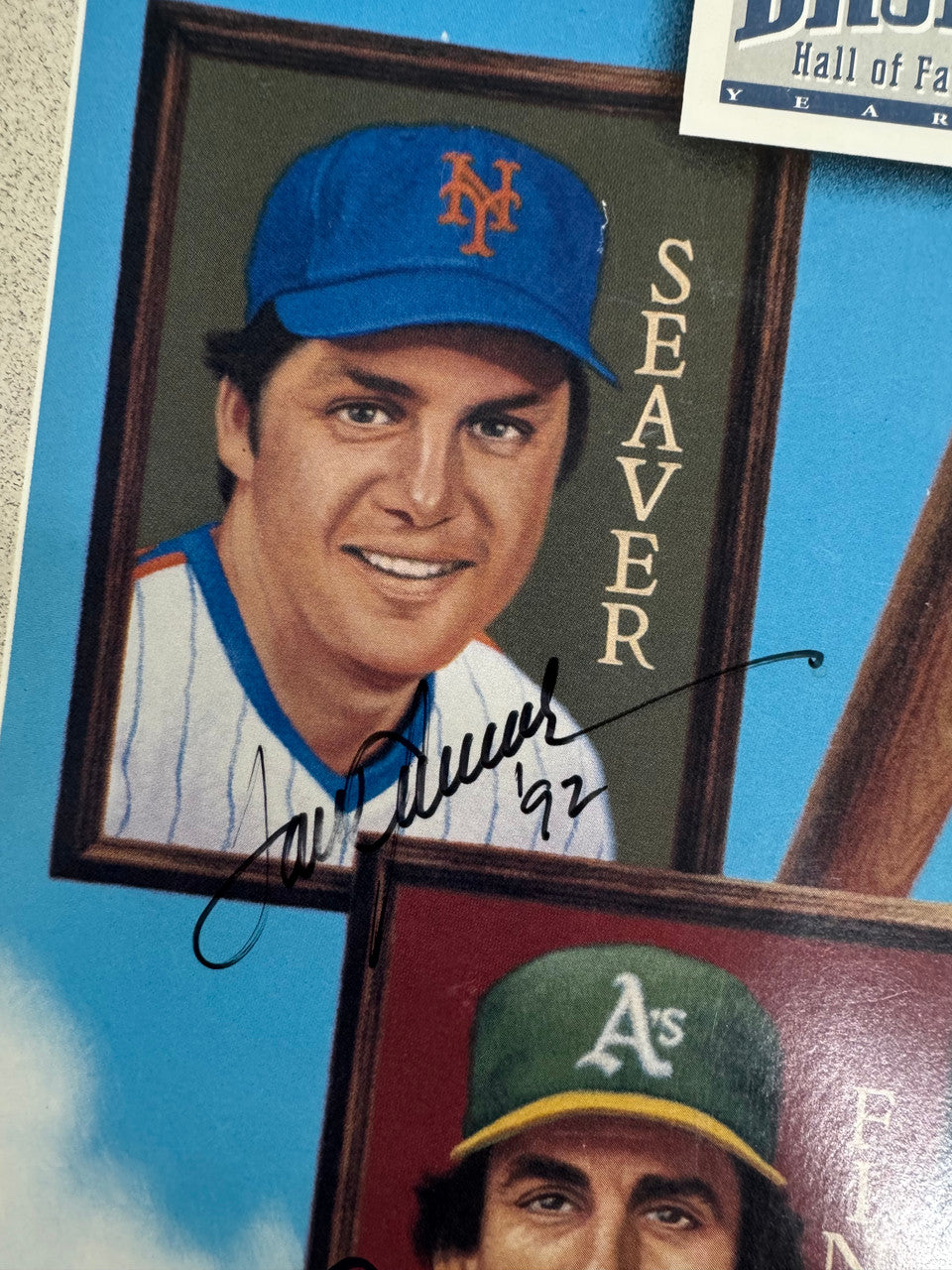 Rollie Fingers + Tom Seaver Signed Autographed 1992 HoF Museum Yearbook JSA
