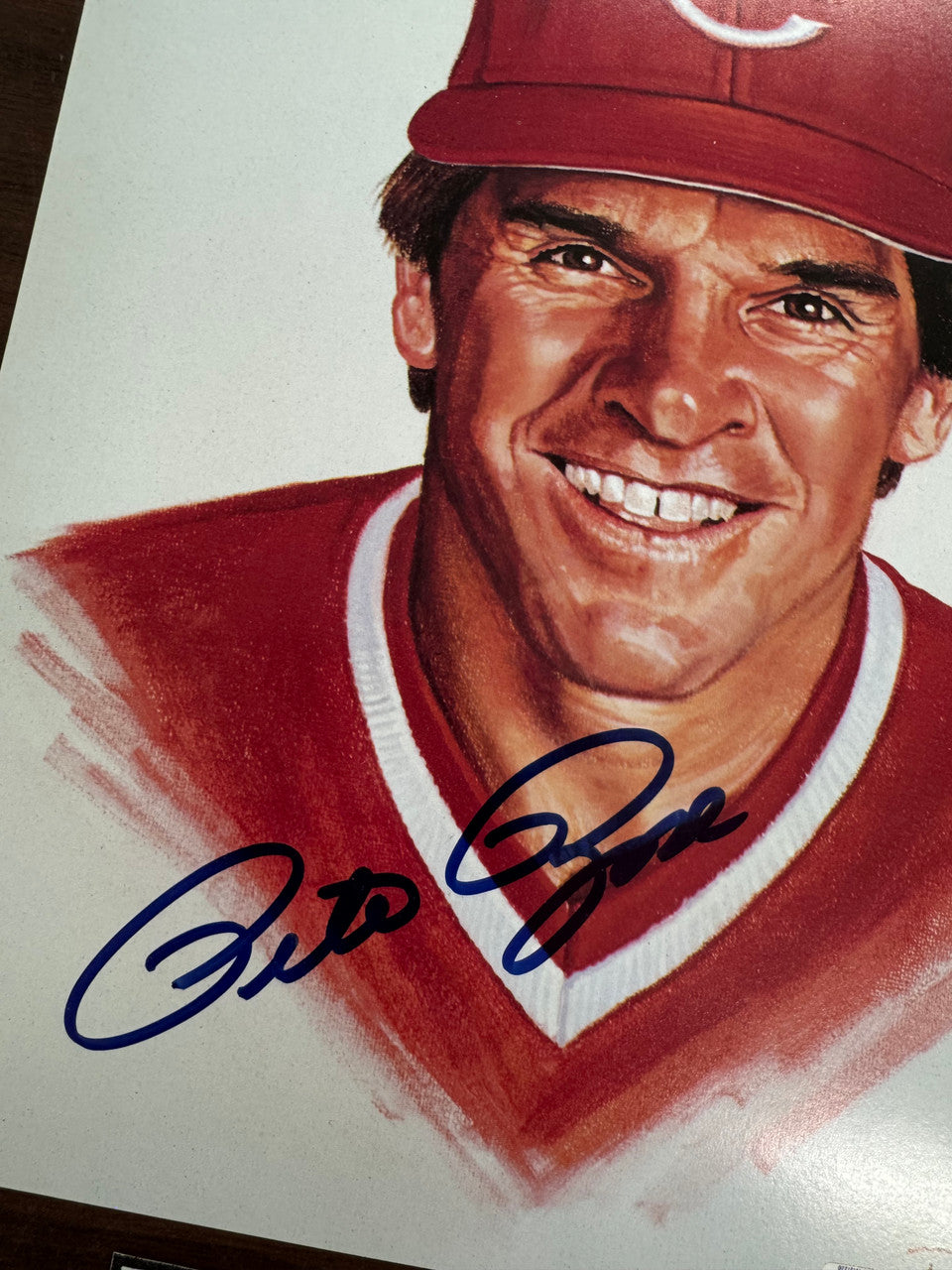 Pete Rose Signed Autographed Ron Lewis 8x10 Artwork #8 /5000 JSA Certified