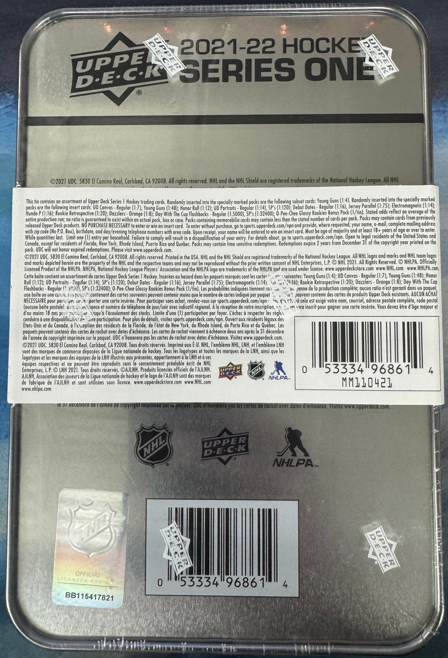 2021/22 Upper Deck Hockey Series 1 Tin Factory Sealed