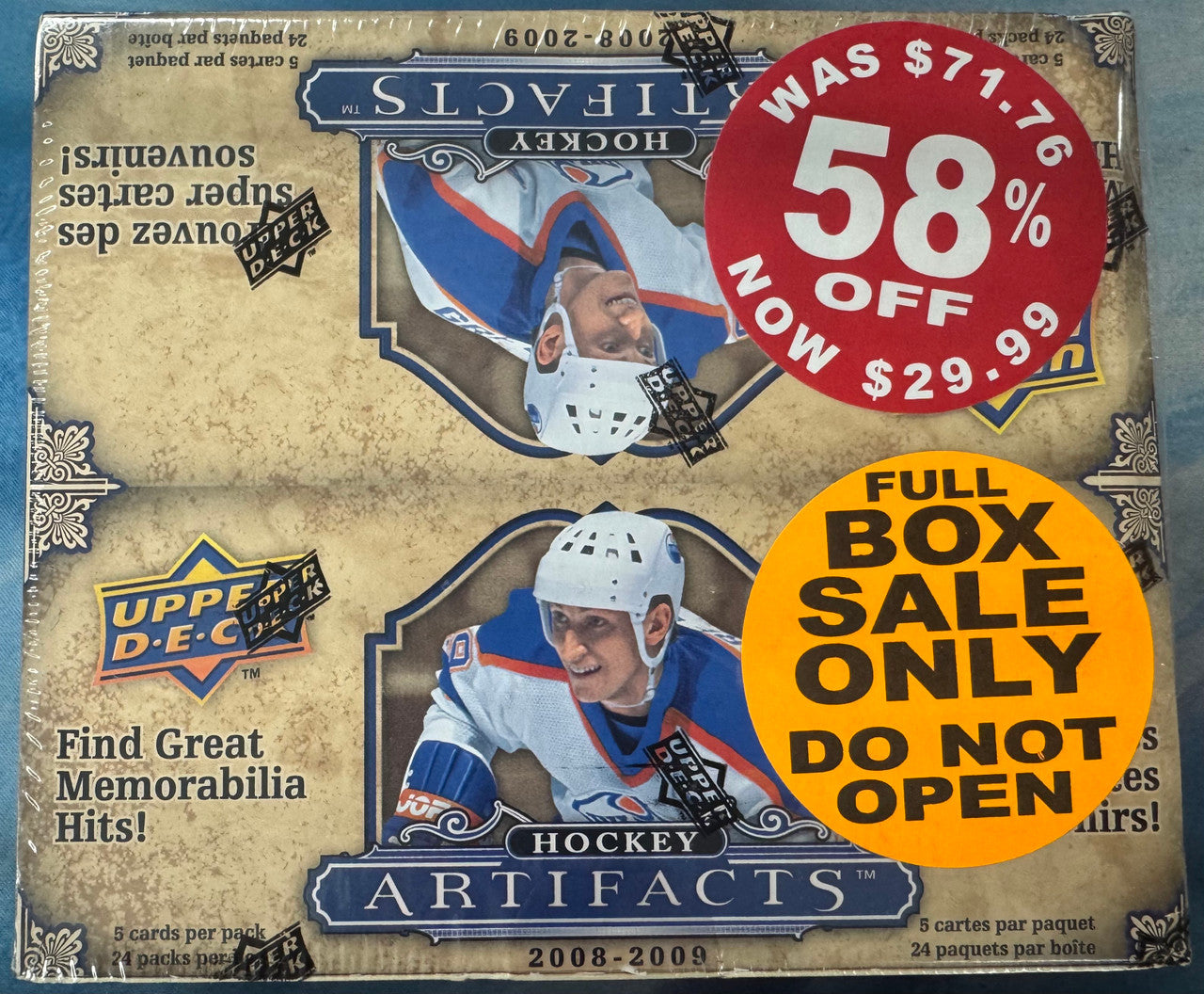 2008/09 Upper Deck Artifacts Hockey Retail Box Factory Sealed