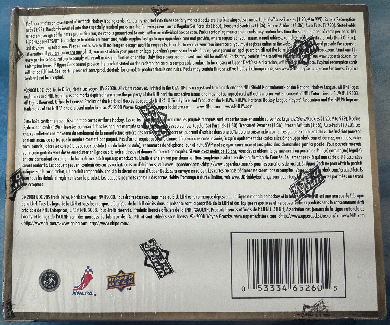 2008/09 Upper Deck Artifacts Hockey Retail Box Factory Sealed