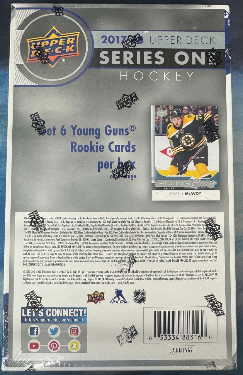 2017/18 Upper Deck Hockey Series 1 Hobby Box Factory Sealed