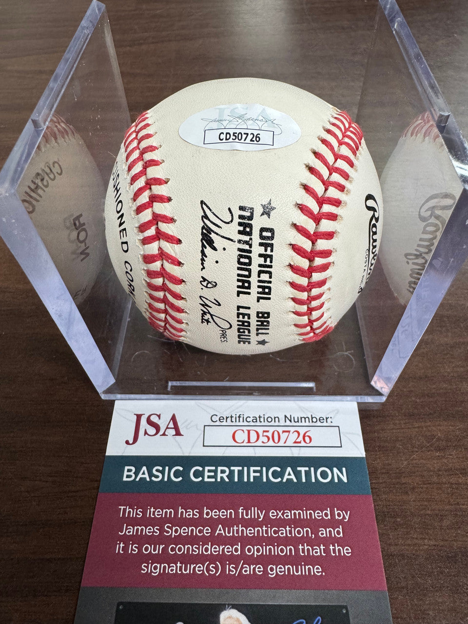 Pete Rose Signed Autographed Rawlings ONL Baseball JSA "B"