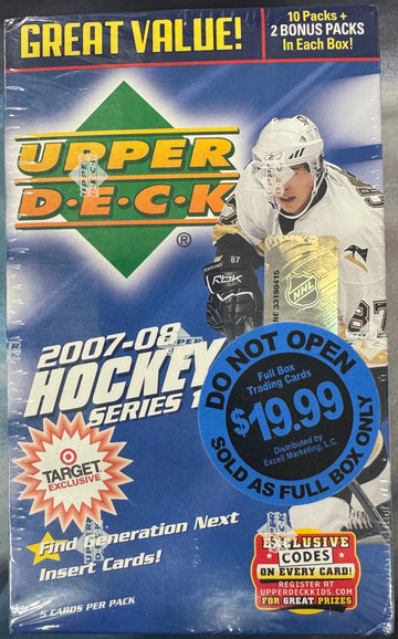 2007/08 Upper Deck Hockey Series 1 Target Exclusive Blaster Box Factory Sealed