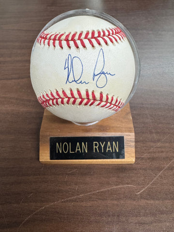 Nolan Ryan Signed Autographed Rawlings OAL Baseball JSA "B"