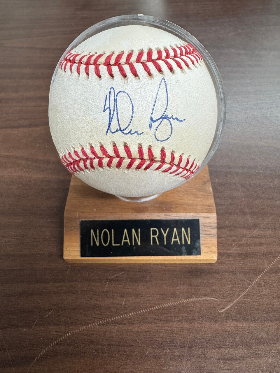 Nolan Ryan Signed Autographed Rawlings OAL Baseball JSA "B"
